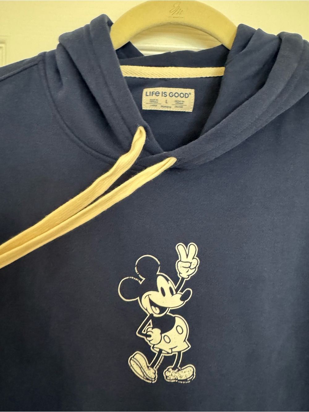 Life Is Good Women Navy Hoodie Disney Mickey Mouse
